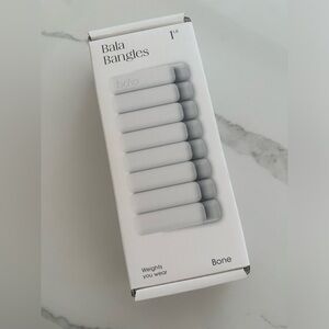 NIB Bala Bangles 2pc Wrist & Ankle Weight Set - Bone 1 lb each, 2 lb total